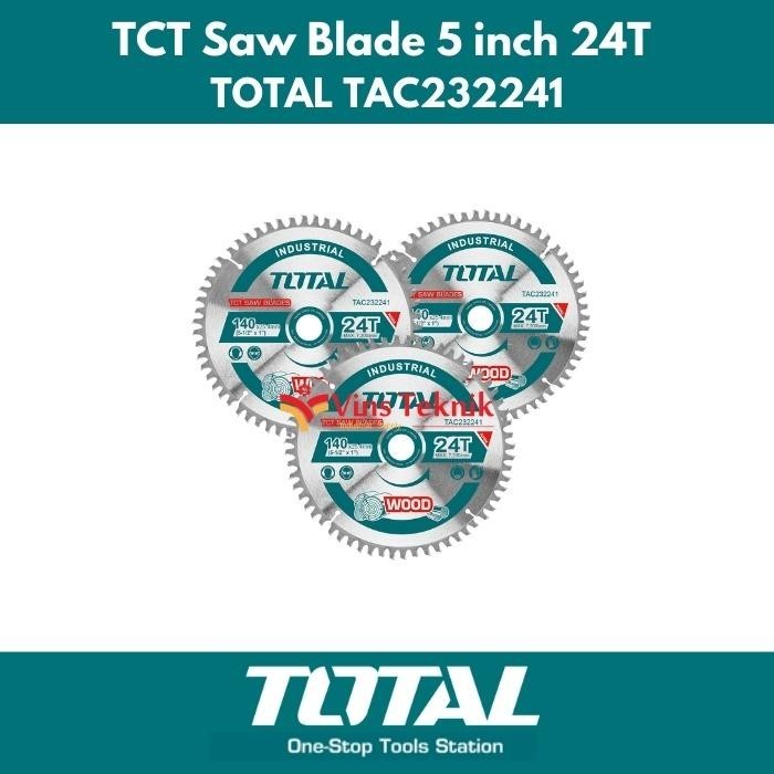Mata Gergaji Circular Saw 5 Inch 140Mm Tct Saw Blade 24T Total Tac2322