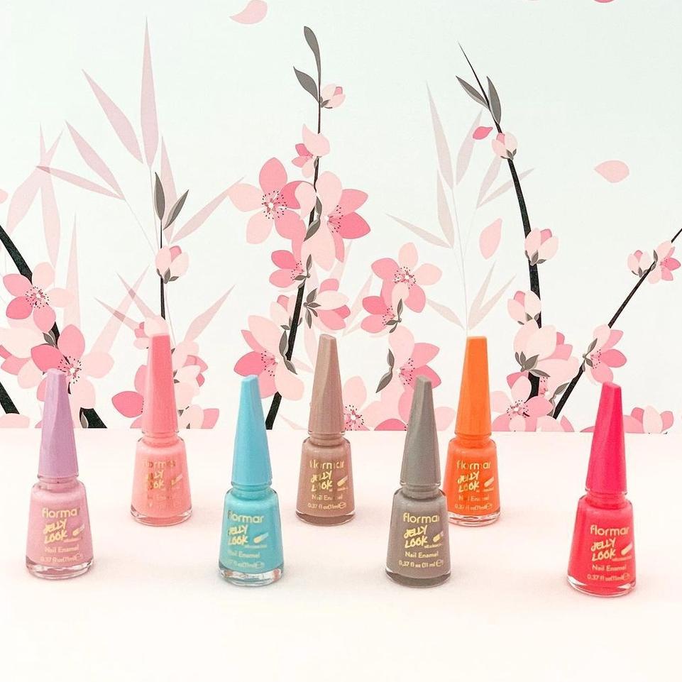 ♪Terbaru¡ Flormar Jelly Look Nail Enamel New Color (70-85) Terbaru