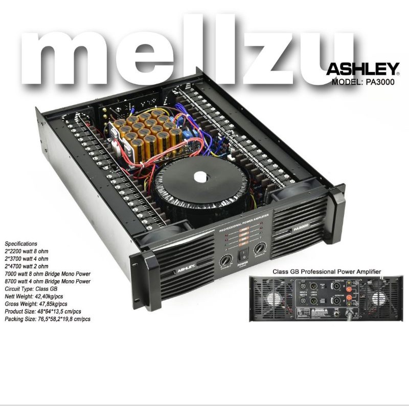 Power Ashley PA 3000 Original Amplifier Ashley Class GB