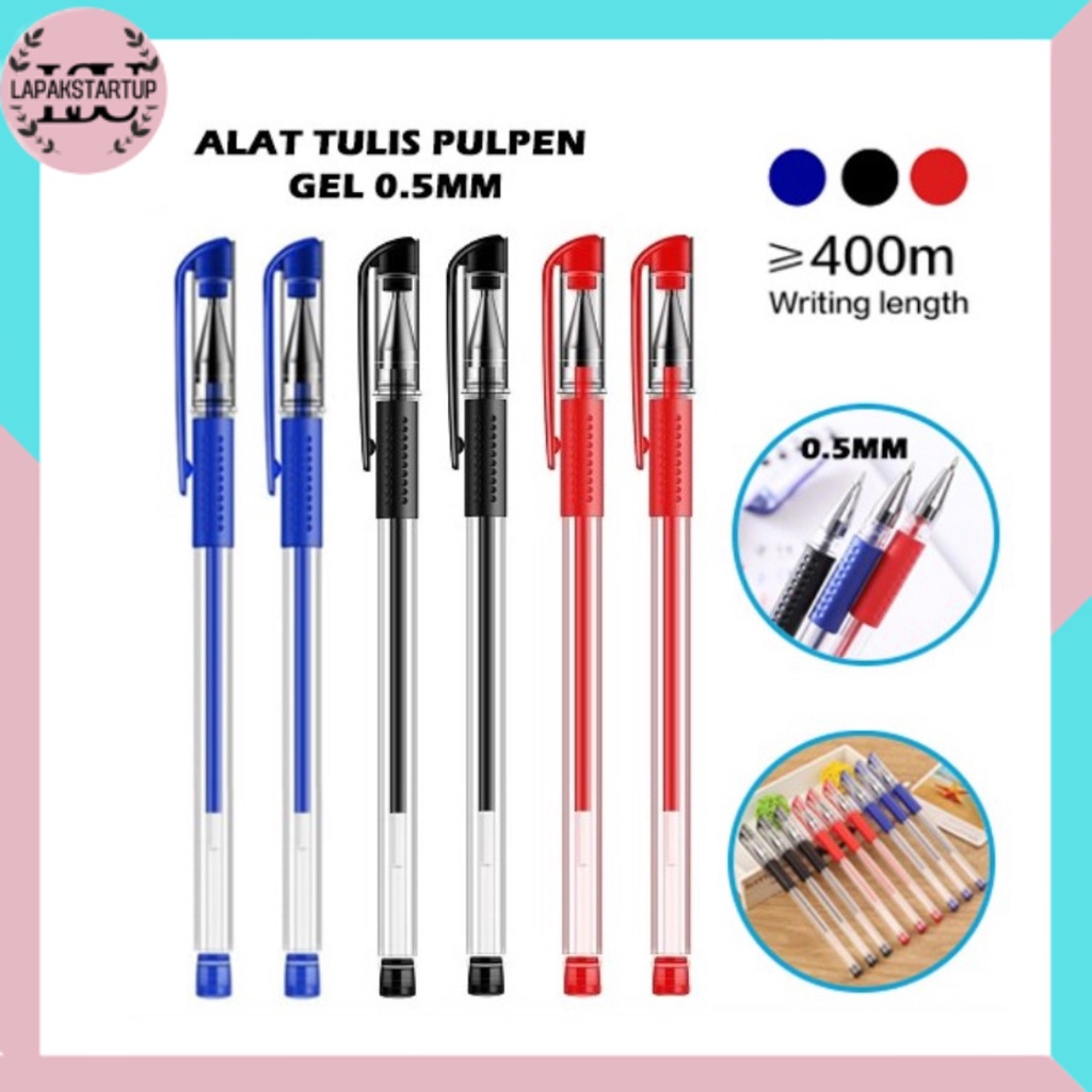 

LS Pulpen Gel Ink Pen 0.5mm 3 Warna Alat Tulis Perlengkapan Sekolah Pena Tinta Gel Standart Bullet Tip