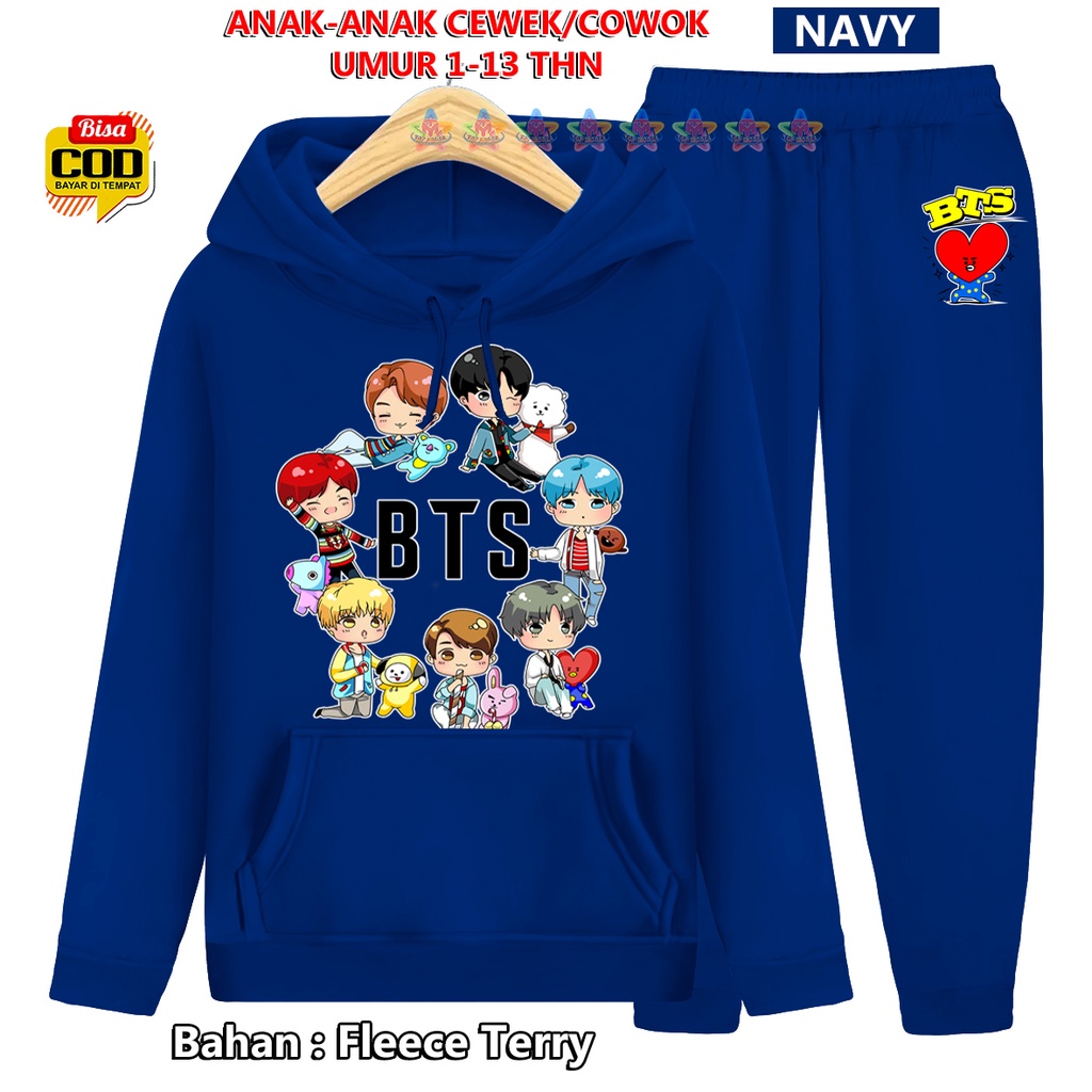 Setelan anak anak BTS sweater Hoodie Suiter, Setelan Olahraga anak, TM 00052 Setelan Training Anak Cowok Cewek baby terry terbaru dan termurah