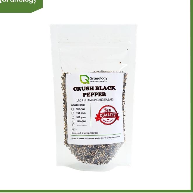 

[KODE CNHNA] Lada Hitam Cincang Kasar / Crushed Black Pepper (100 gram) by Granology