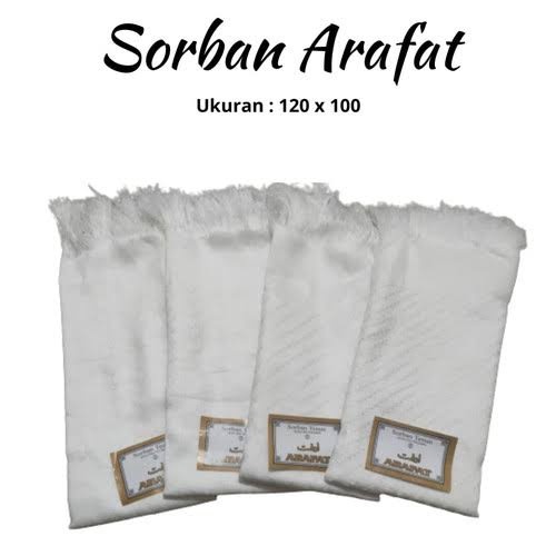 SORBAN HAJI PUTIH SORBAN ARAFAT POLOS MURAH BERKUALITAS/sorban putih