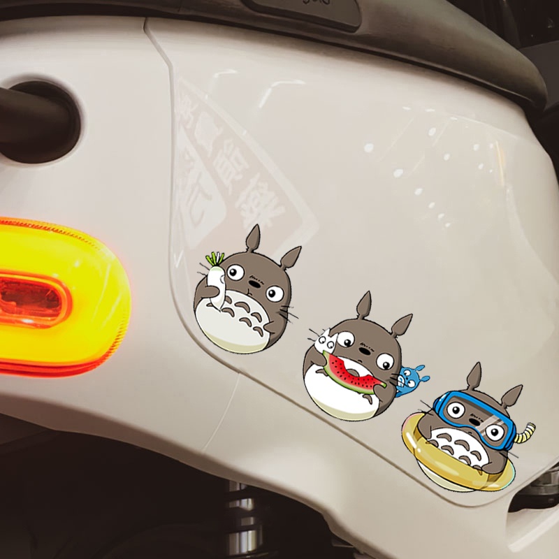 TETANGGA SAYA TOTORO Komik Miyazaki Hayao Stiker Kartun Stiker Bumper Jendela Pintu Mobil Sepeda Motor Goresan Penutup Stiker