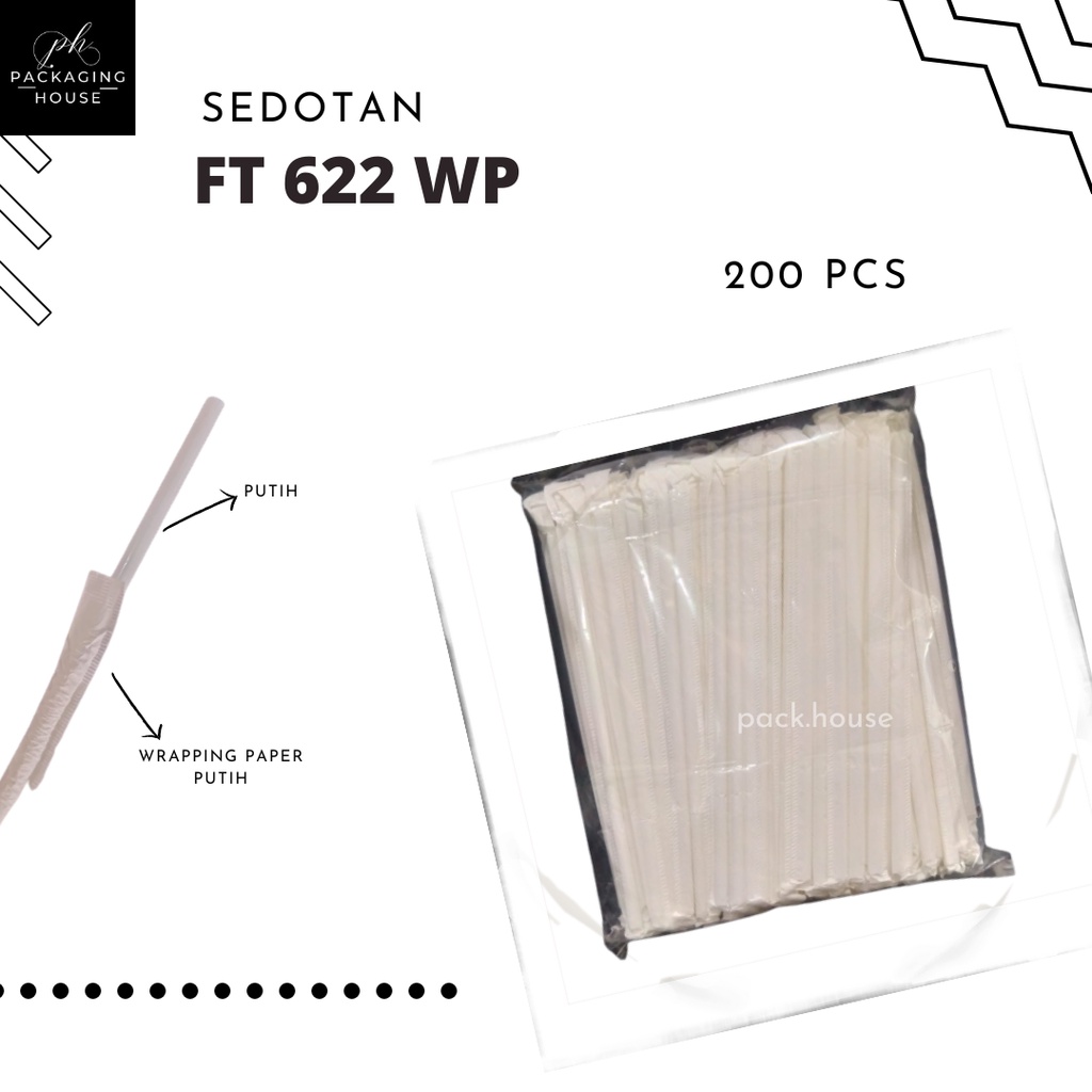 Sedotan 622 WP | Sedotan 6mm Bungkus Kertas | Sedotan Bungkus Kertas | Sedotan Murah |