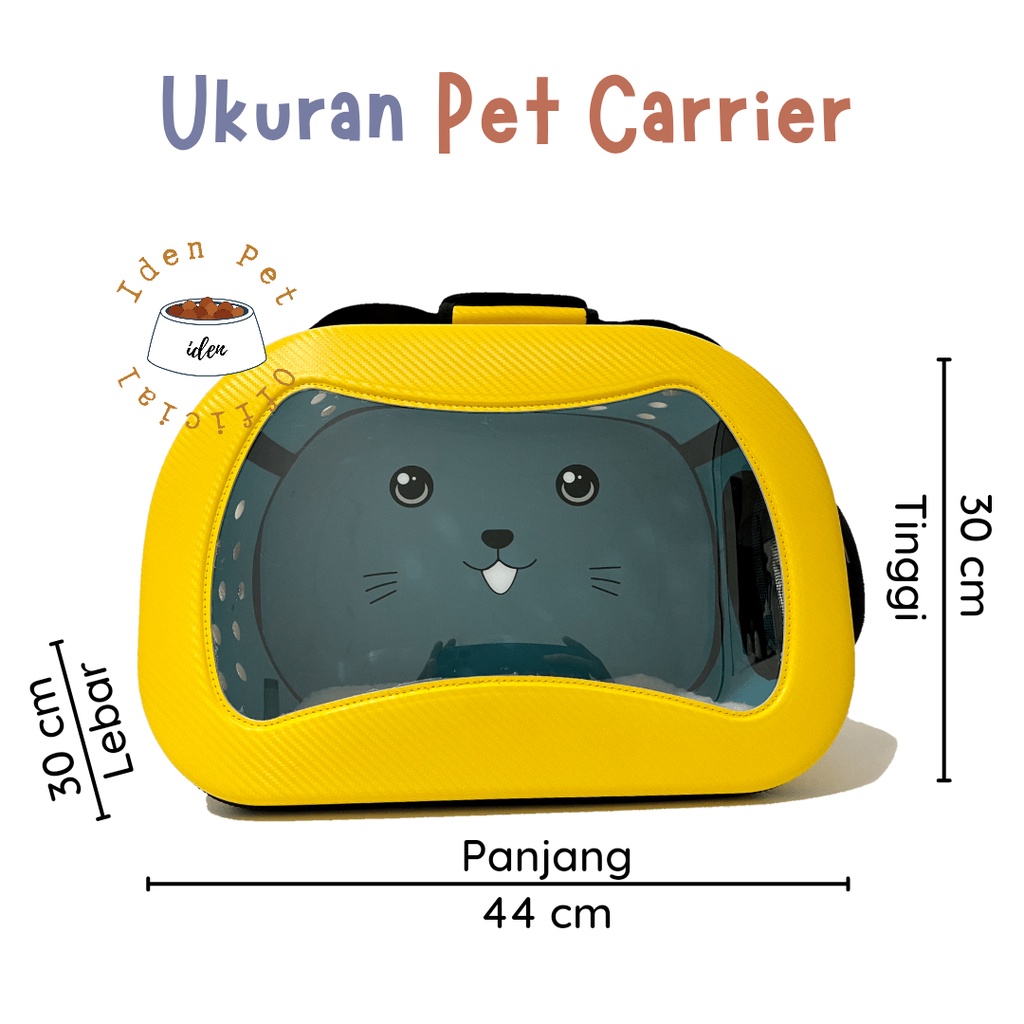 Pet Carrier Kandang Kargo Kucing Travel Bag Anjing Cat Dog Cargo Selempang Bisa Lipat
