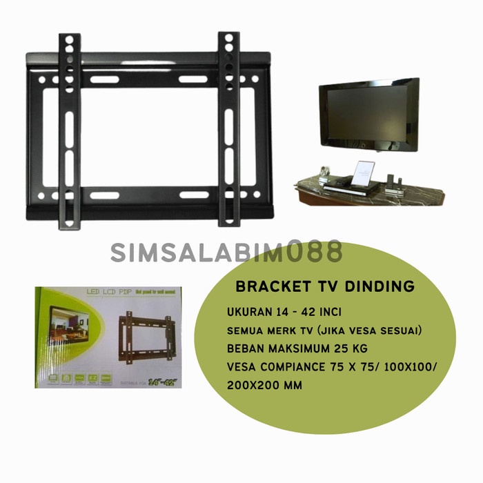 BRACKET TV DINDING / BRACKET TV LED-LCD 14''-32''