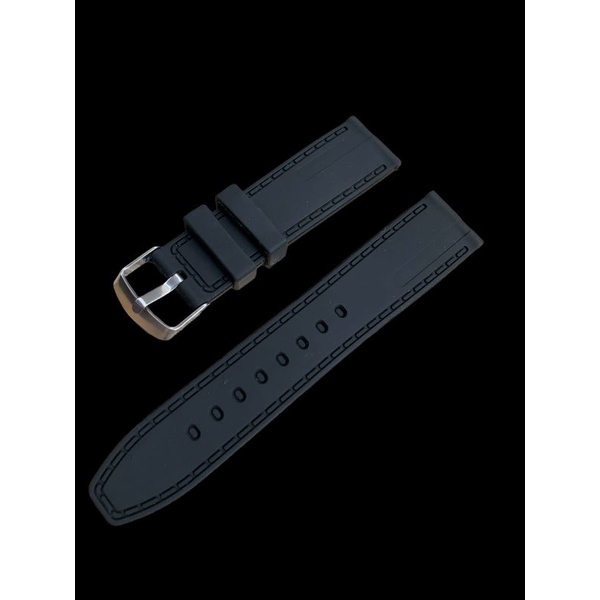 Strap Tali Jam Tangan Karet Hitam Size 22MM rubber lembut