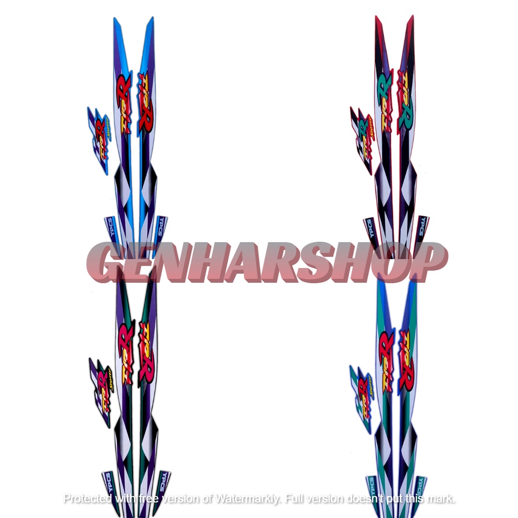 STIKER STRIPING LIS LES BODY MOTOR YAMAHA FIZR 1998 STANDAR FULL SET