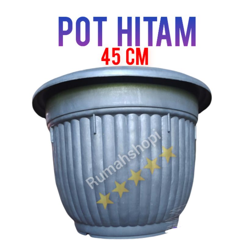 pot 45 cm pot hitam pot plastik pot jumbo pot bunga pot tanaman media tanam