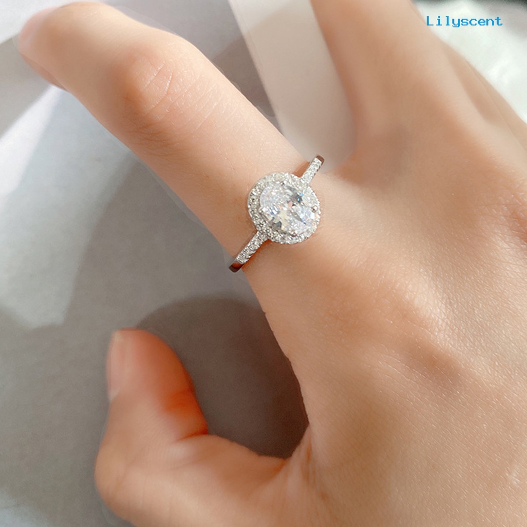 [LS] 1set Set Perhiasan Wanita Elegan Temperamen Mengkilap Berkilau Electroplating Berdandan Hadiah Cubic Zirconia Pendant Kalung Stud Anting Cincin Set Pernikahan Pernyataan