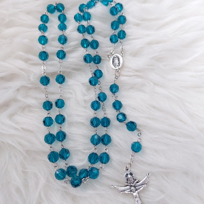 Rosario - Rosario Swarovski Lampion Saphire - Hollishop