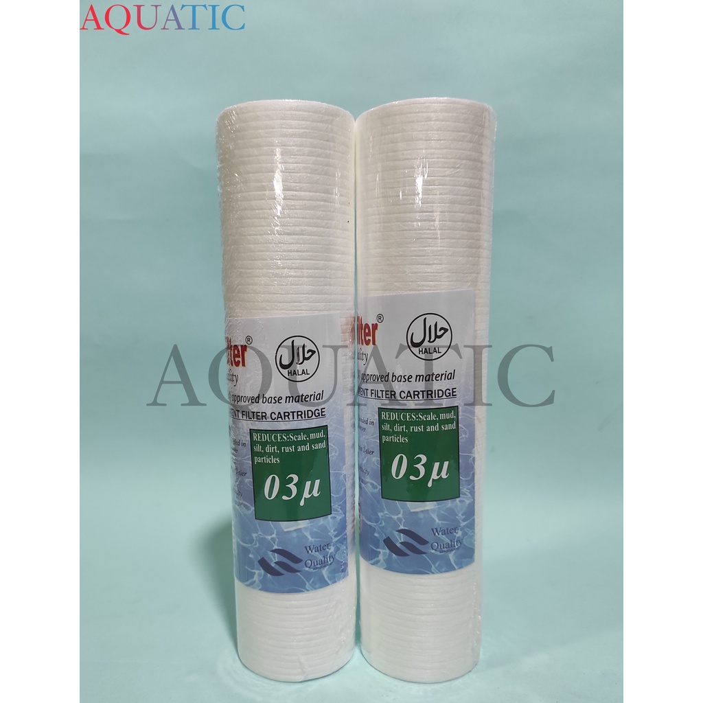 Nano Filter 03 Mikron 10in/Catridge Sediment Spun/Saringan Air