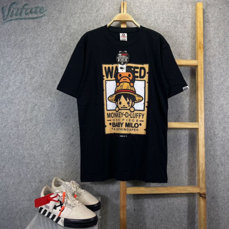 T-shirt/Kaos Distro Pendek Pria Aape One Piece - Aastore