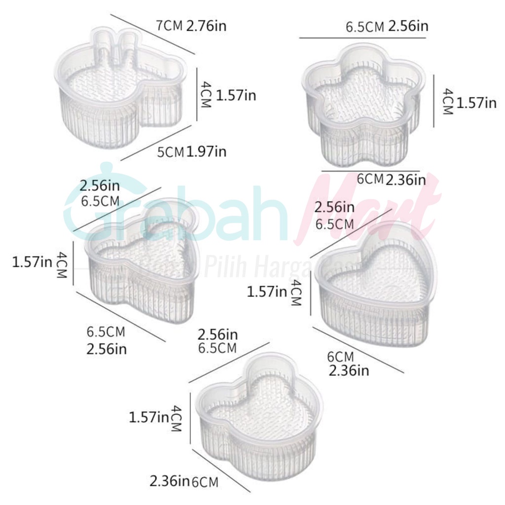 Cetakan Nasi Bento / Cetakan Onigiri / Cetakan Telur / Capitan Mini