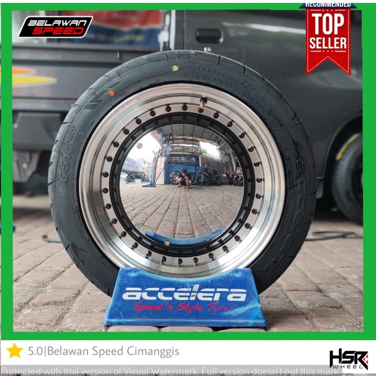 PAKET PELAK VELG HSR +BAN R15 MOBIL JAZZ AGYA STARLET COROLLA RING 15 HSR MIRROR
