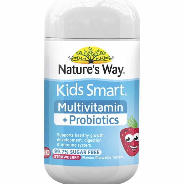 Natures way kids smart multivitamin + probiotic isi 50/ probiotik anak