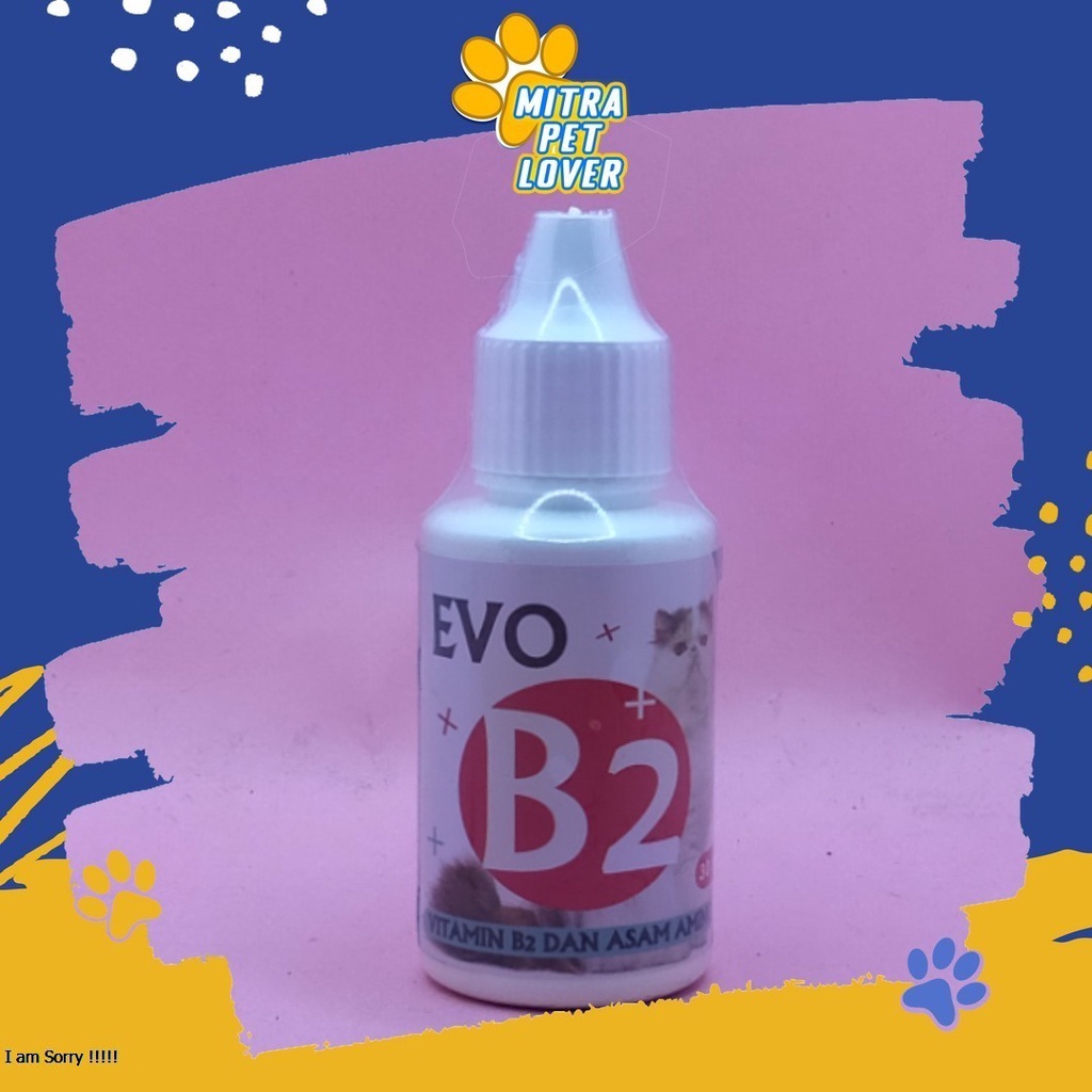 NUTRISI UNTUK BULU DAN KESEHATAN KUCING - EVO B2 CAT 30ML - MENGANDUNG ASAM AMINO SUPLEMEN PERTUMBUHAN BULU - MURAH ASLI GARANSI KUALITAS ORIGINAL - PET ANIMAL HEALTHCARE &amp; VETERINARY TAMASINDO OBAT KESEHATAN &amp;  VITAMIN TERNAK HEWAN  MITRAPETLOVER