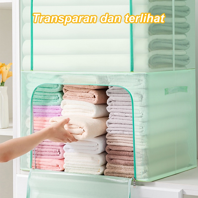 Storage Box lipat Storage Serbaguna Organizer pakaian dan mainan Kotak penyimpanan  box 24L 80L 11serbaguna0L