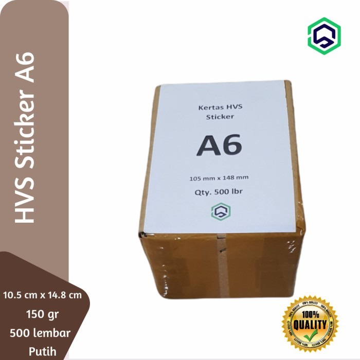 

RK Kertas Sticker HVS A6 Label Resi Pengiriman Doff 105 x 148 mm - 500 Lembar
