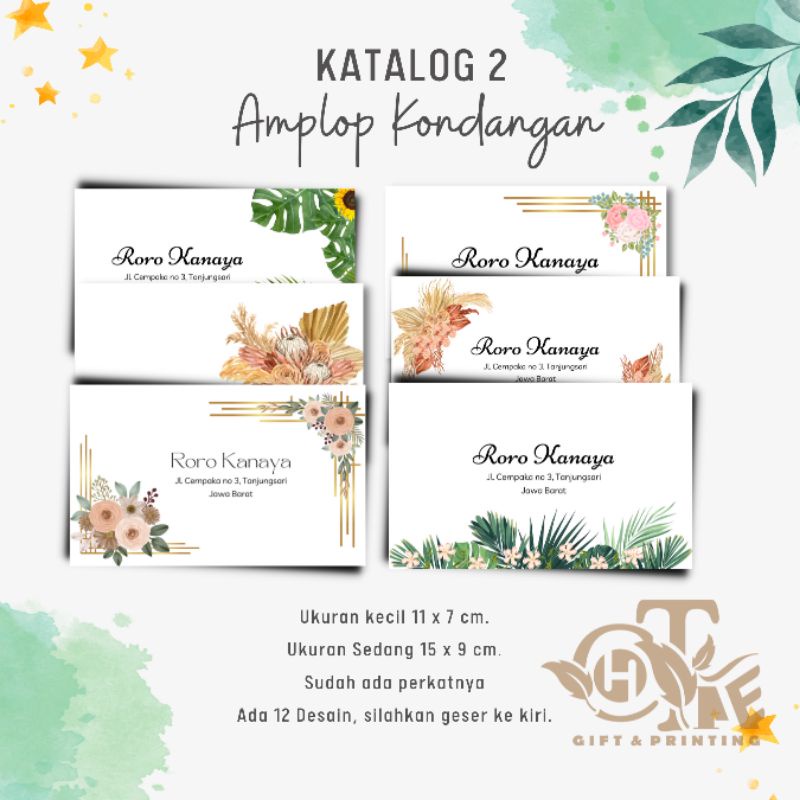 

Amplop Kondangan Custom full color murah