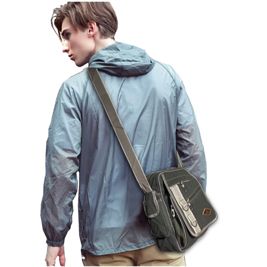 Tas BAEPACK Slempang - Slingbag Gaul Kanvas Vintage Classic Pria Wanita