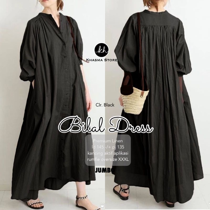 BILAL JUMBO LD 145 DRES WANITA TERBARU BY KHASMA