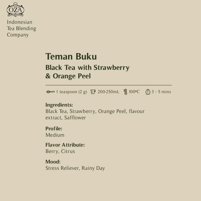 

OZA Tea - Teman Buku | Black Tea | 40 gram (20 cups)