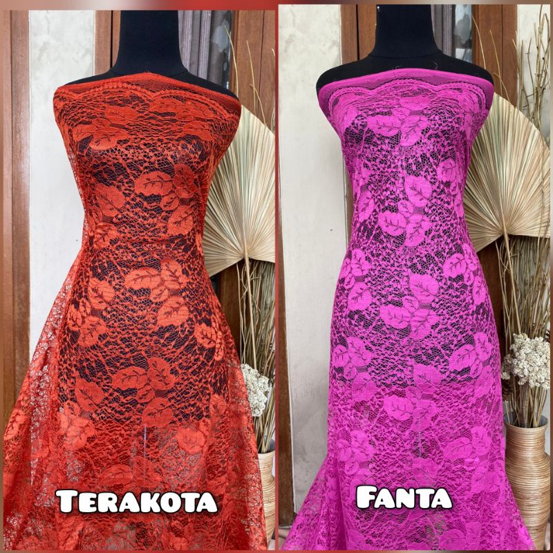 BROKAT DAUN/ LACE BAHAN KEBAYA. KAIN BROKAT. BRUKAT