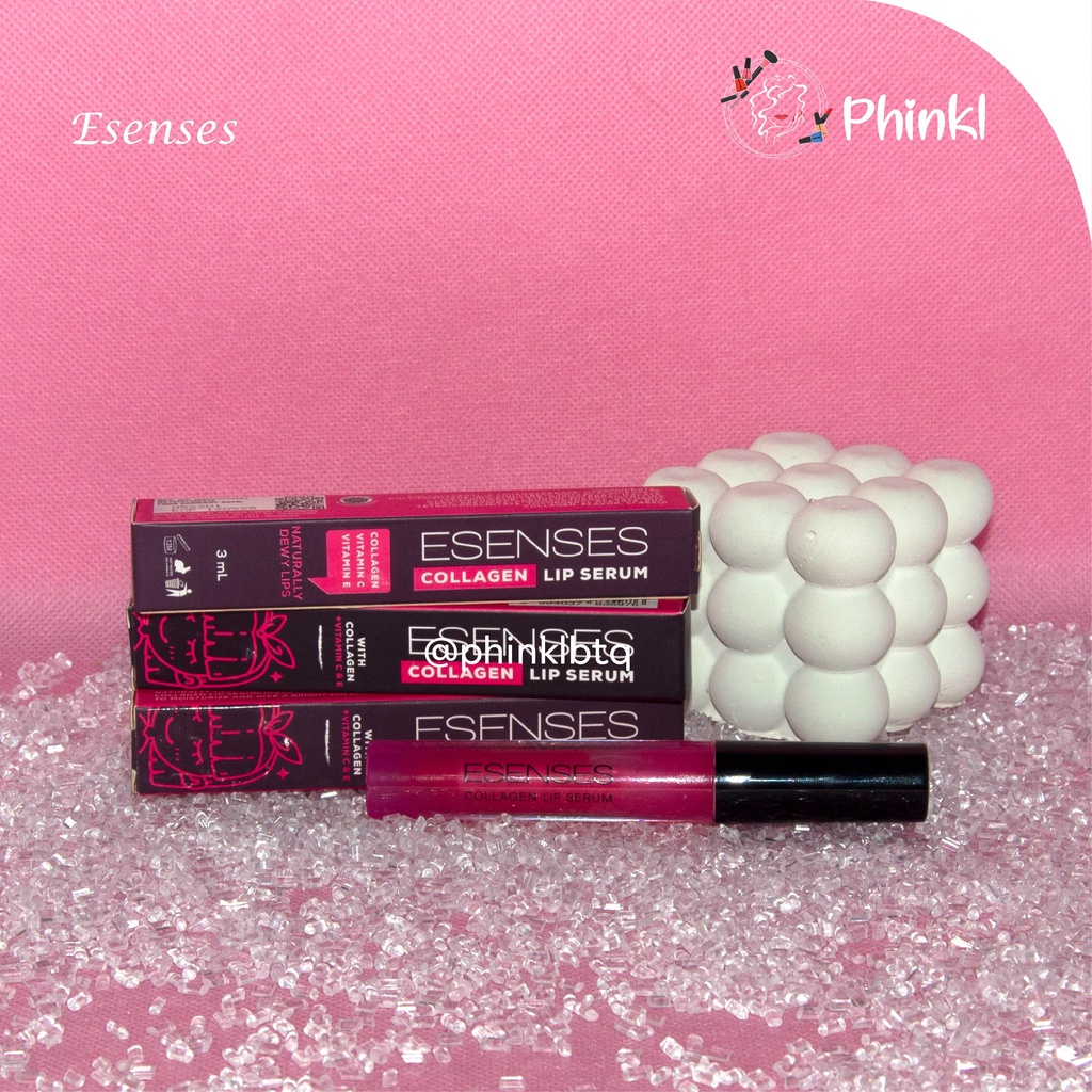 `ღ´ PHINKL `ღ´ [ESENSES]  ESENSES Lip Collagen Serum Viral lipoil pelembab bibir warna pink natural