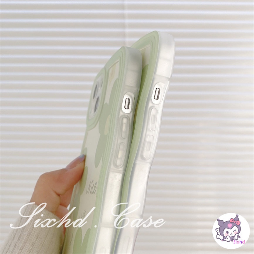 Realme Soft Case Desain Bunga Gelombang Hijau Untuk Narzo 50A 50i Prime C35 C31 C30 C25Y C21Y C15 C12 C11 C25s C21 C20A C17 C3 9i 6i 7i 8i