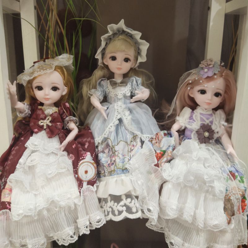 Spesial Boneka BJD 30cm Seri Lolita Dress Mewah