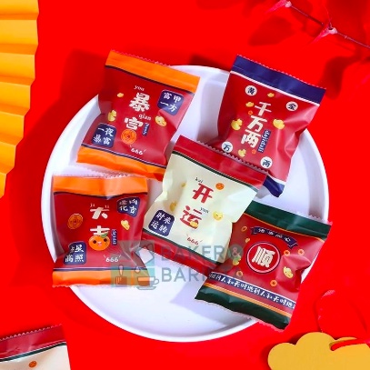 imlek cookies wrap isi 10pc mix motif chinese new year cookies bag cny