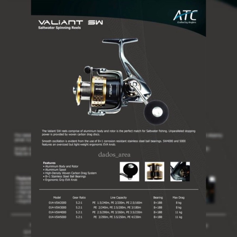 REEL ATC VALIANT 4000SW dan 5000 SW