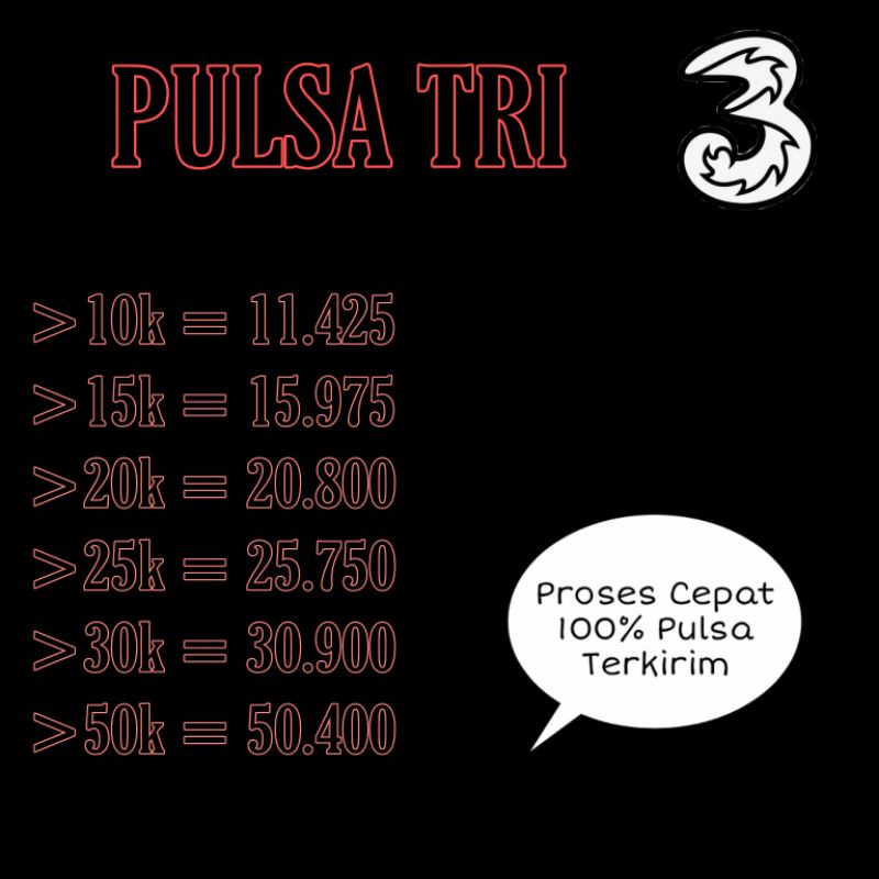 Pulsa Tri - Isi Ulang Pulsa