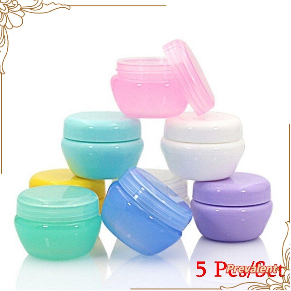 Preva 5Pcs/lot 10g Pot Krim Wajah Portable Tempat Kosmetik Alat Makeup Wadah Kosong