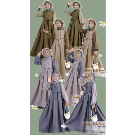 Armey Kids Teen / Gamis Anak Perempuan Tanggung Muslimah Umur 10 11 12 13 14 15 Tahun Terkini / Gamis Anak Muslim Bahan Crincle Airflow Premium Non Phasmina Tali Pinggang Terpisah Kancing Hidup / Gamis Lebaran Anak 2023 Model Gamis Terbaru / Gamis Anak /