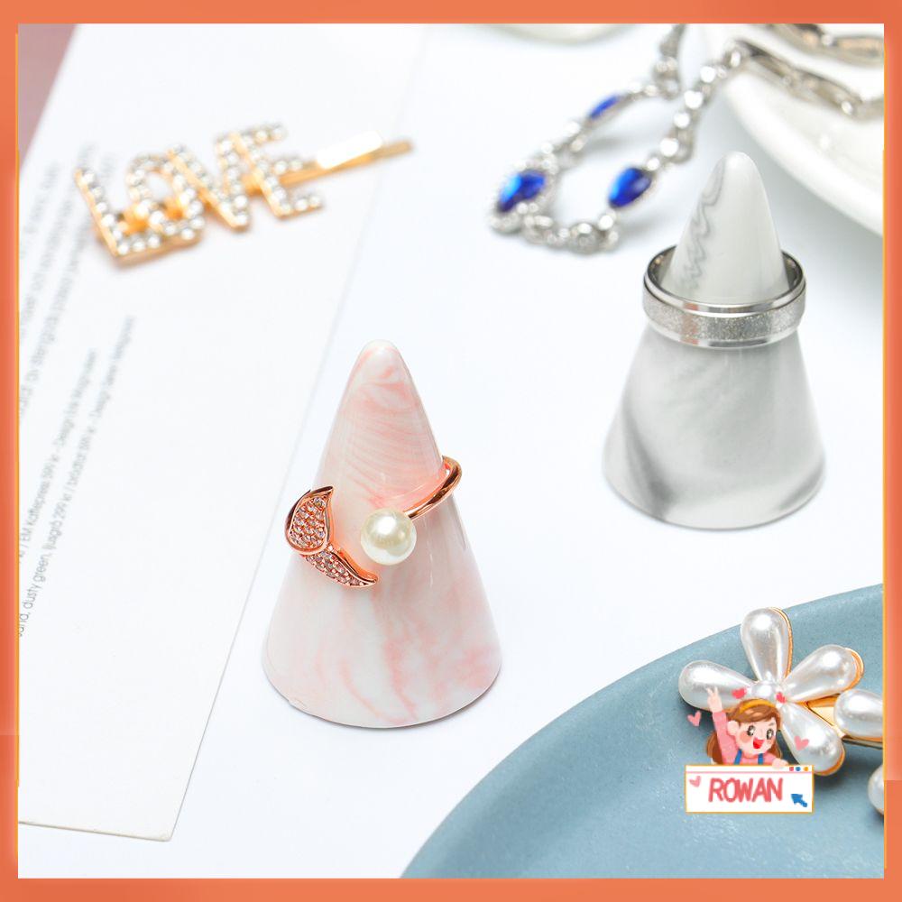 R-flower Tempat Cincin Wanita Penyimpanan Perhiasan Marmer Decor Keramik