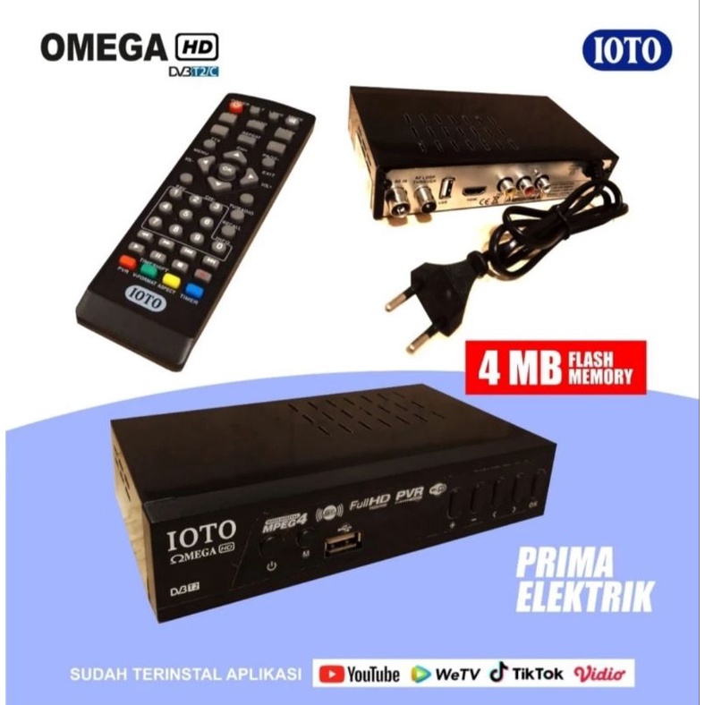 Set Top Box IOTO DVB-T2 Digital TV KOMINFO Resmi