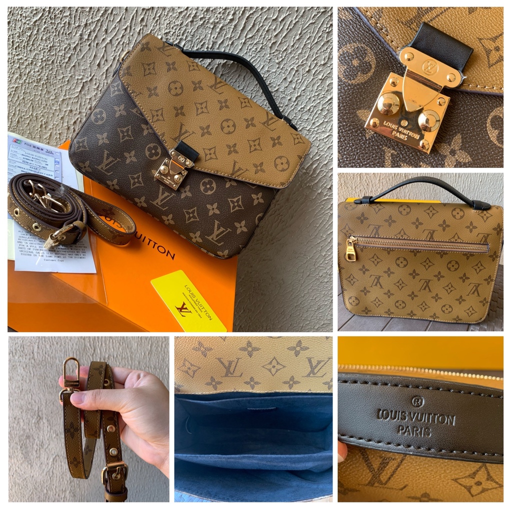 (UPGRADE VIP PLATINUM) LUXY LX2070 TAS SELEMPANG POCHETTE METIS MONOGRAM REVERSE SELEMPANG FREE BOX MAGNET FULLSET KUALITAS VIP PLATINUM