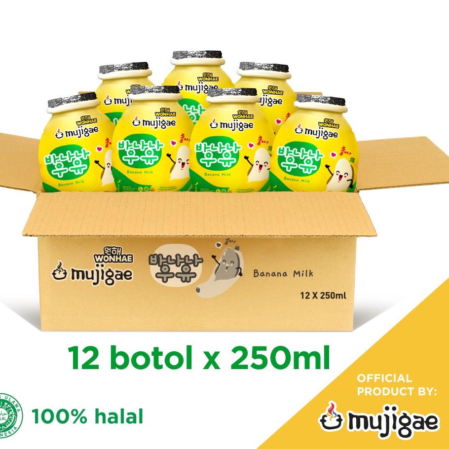 

Pasti Ada PAKET ISI 12 - Mujigae Banana Milk Original 250 mL RO3!!