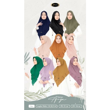 Yessana Bergo Jersey Premium Kerudung Jilbab Instan Khimar Syar’I Kudung ANYA BERGO