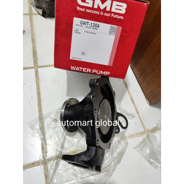 water pump pompa air Dutro 140Ht gmb asli Japan gwt-130a