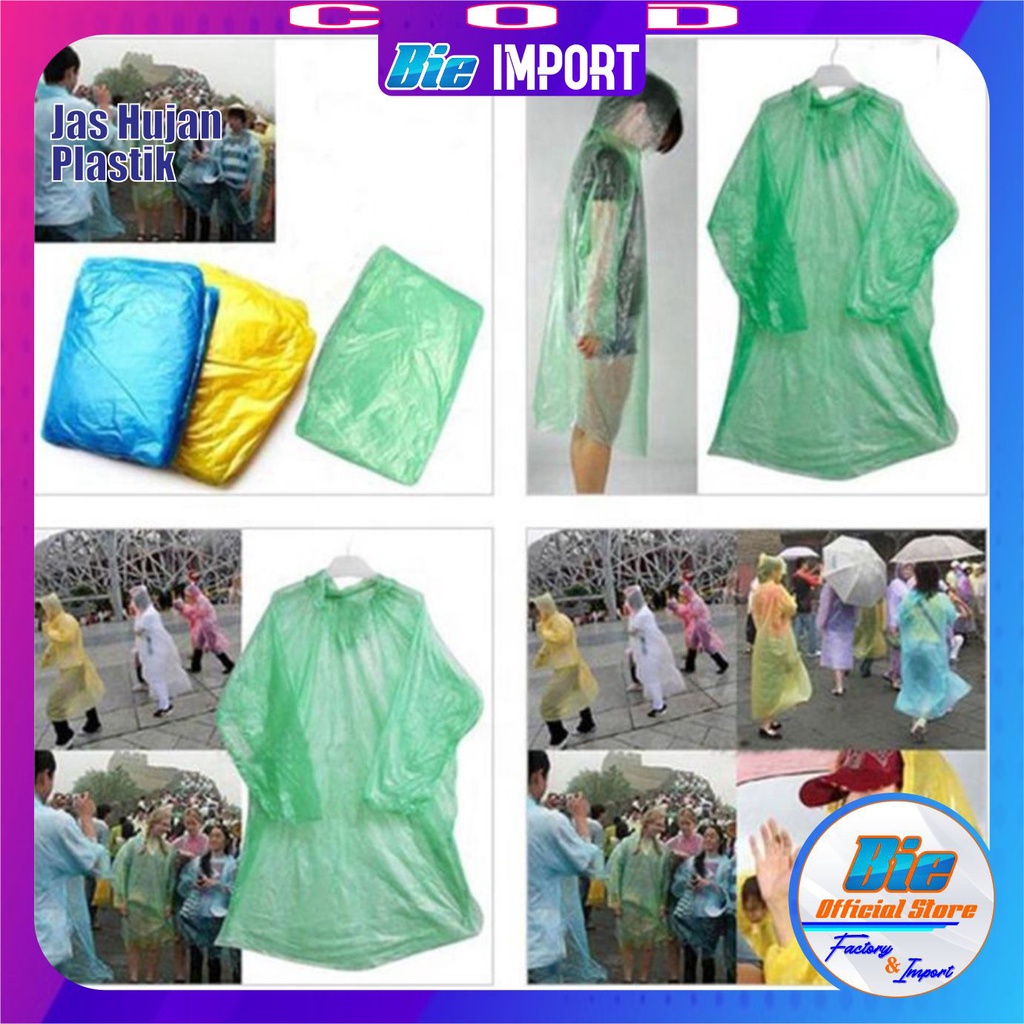 Jas Hujan Plastik / Mantel Hujan Anti Air Plastik