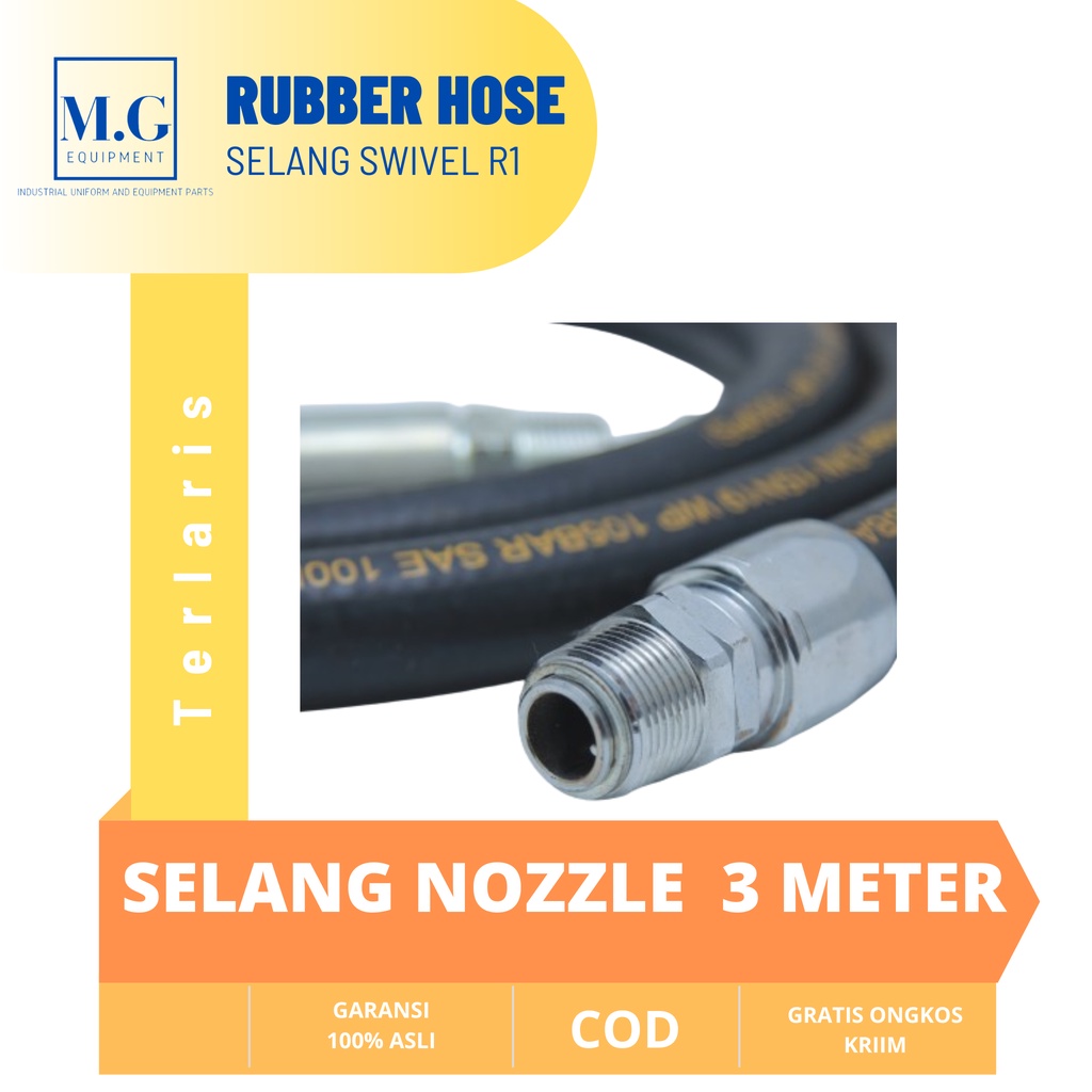 Selang Swivel Nozzle Nozzel Nosel Spbu 3,4,5,6 meter