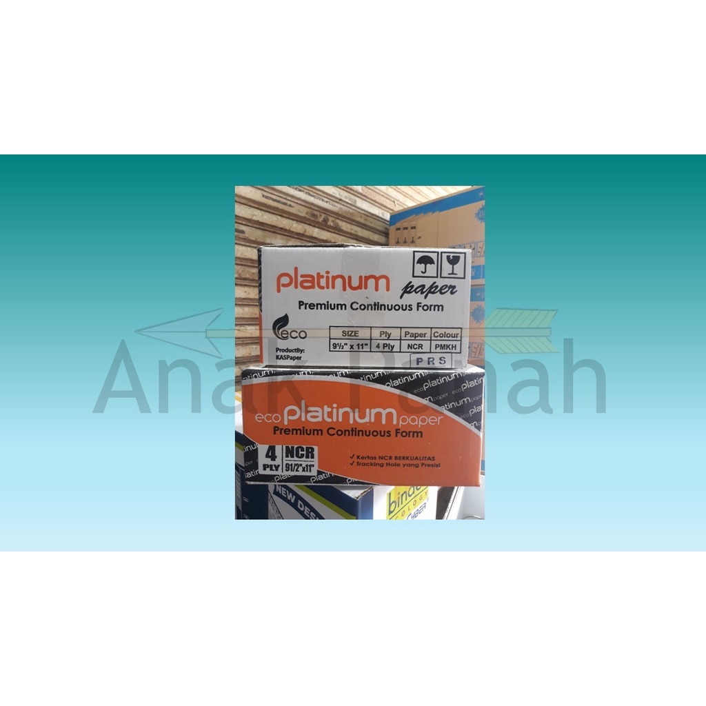 

Continuous Form Uk. 9.5" x 11"/2, 4 Ply NCR Bagi 2 Merk Platinum