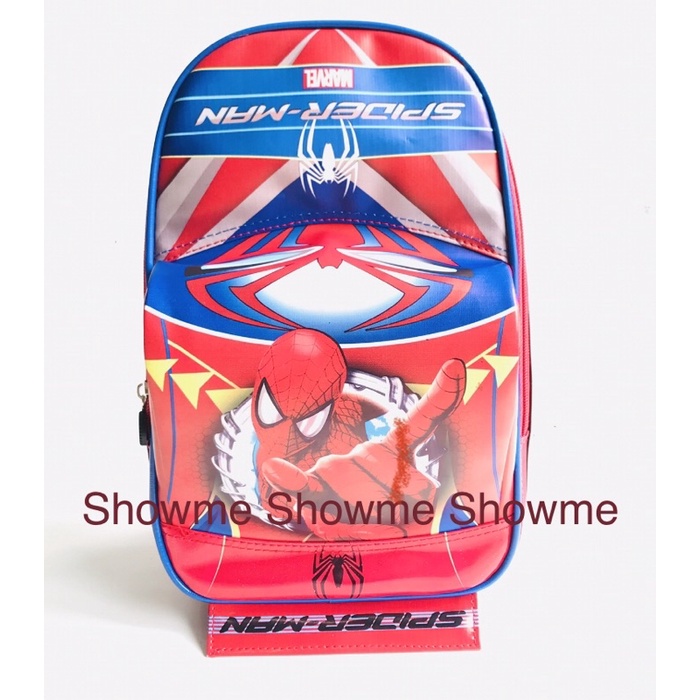 SHOWME TAS RANSEL MOBIL ANAK SEKOLAH PAUD - TK KARAKTER LUCU KUALITAS PREMIUM BATOK GAMBAR PAKAI BUSA - SPIDERMAN SUPER HERO