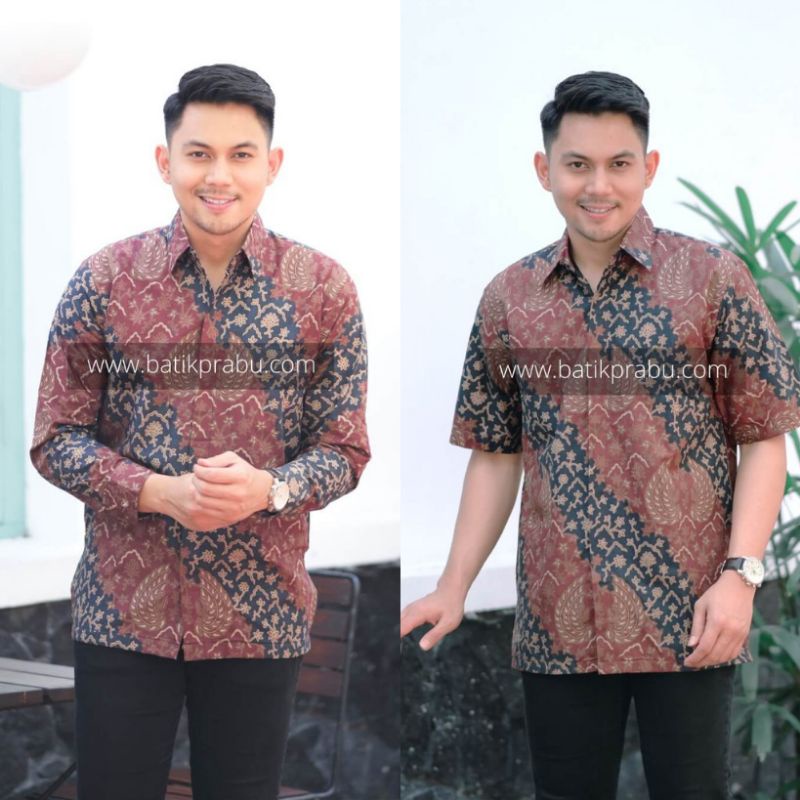 Kemeja Batik pria Baju batik pria cowok lengan panjang pekalongan G52