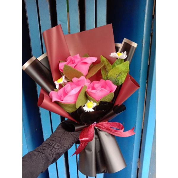 Bucket Bunga Mawar Flanel buket mawar bucket flower bouquet