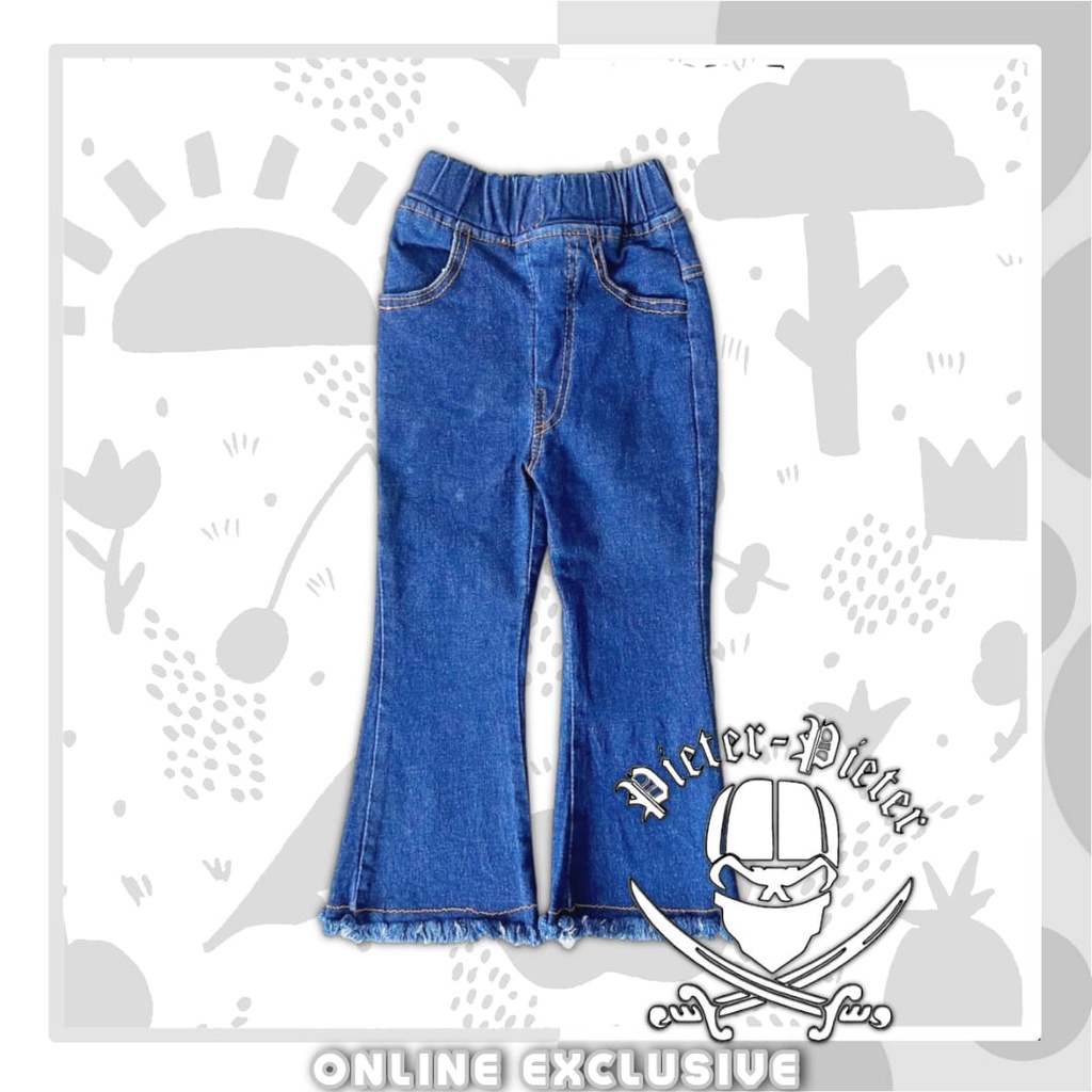 celana anak cewek model cutbray rawis bahan sofjeans mulur elastis